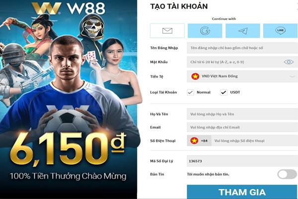 Đăng ký W88 trên điện thoại và trên máy tính thực hiện như thế nào