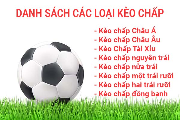 Danh sách các loại kèo chấp là gì phổ biến trong bóng đá